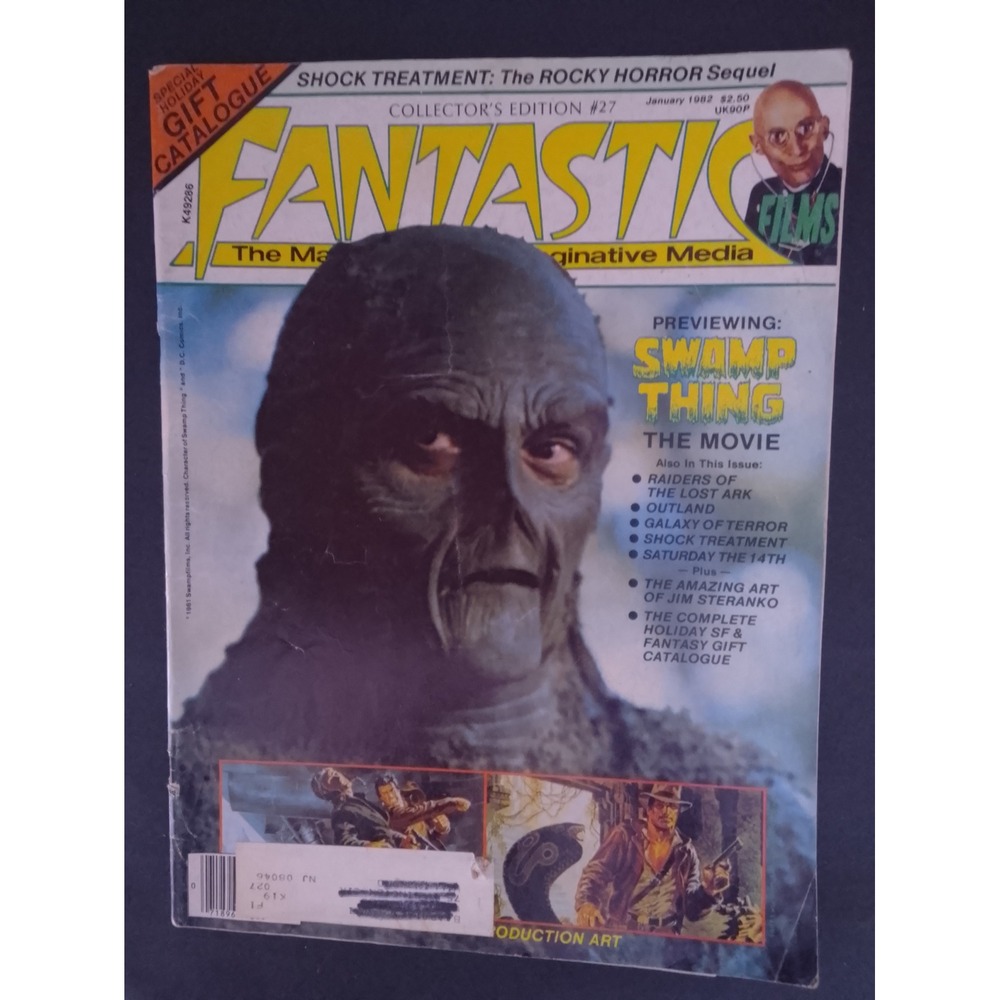 Fantastic Films Magazine Jan 1982 #27 Swamp Thing Raiders of the Lost Ark Art